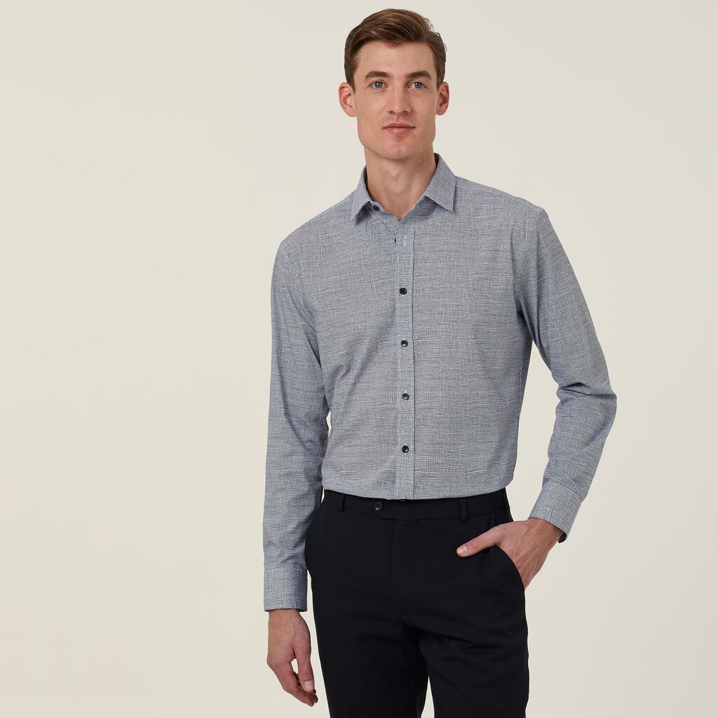 Avignon Abstract Print Stretch Long Sleeve Shirt - CATJDC