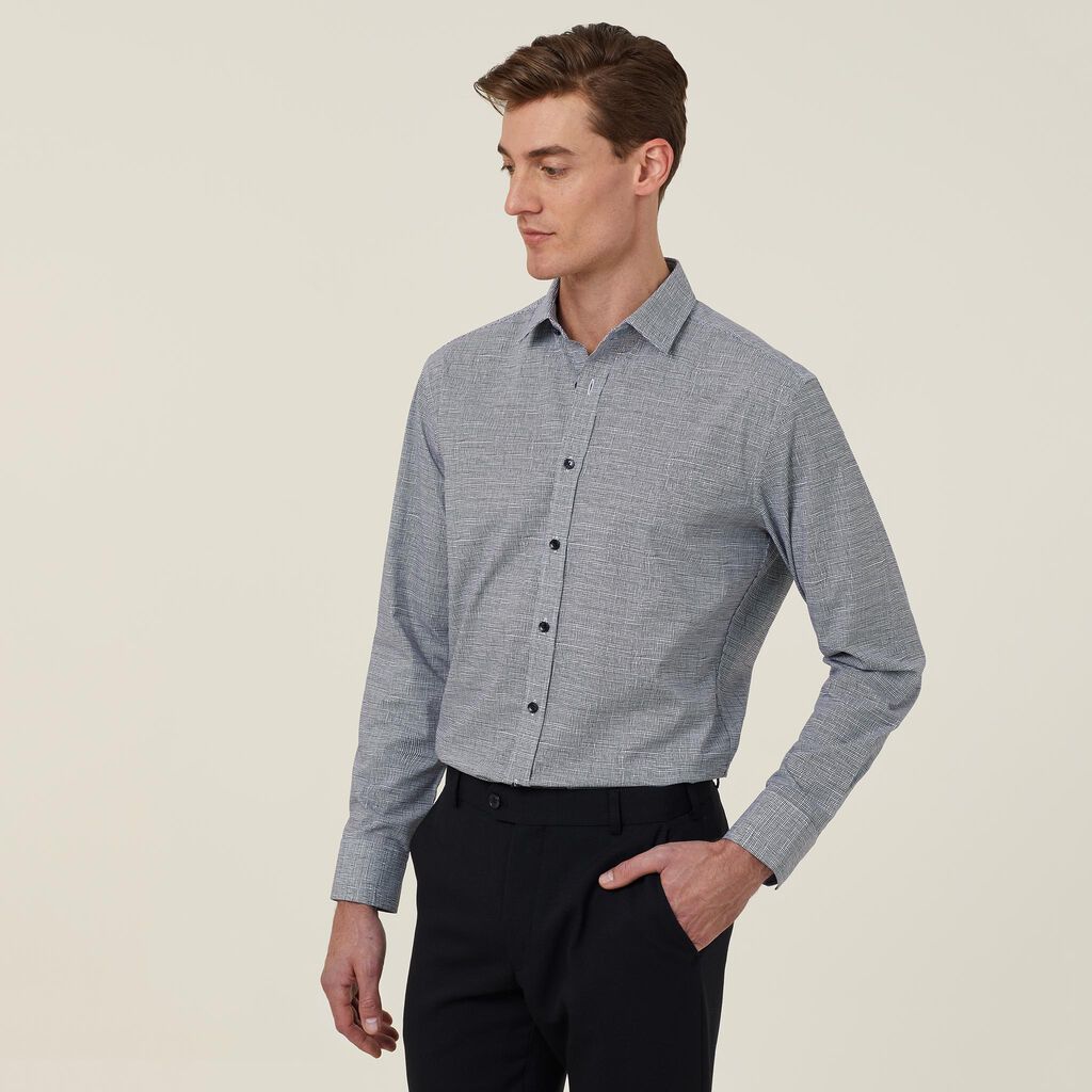 Avignon Abstract Print Stretch Long Sleeve Shirt - CATJDC