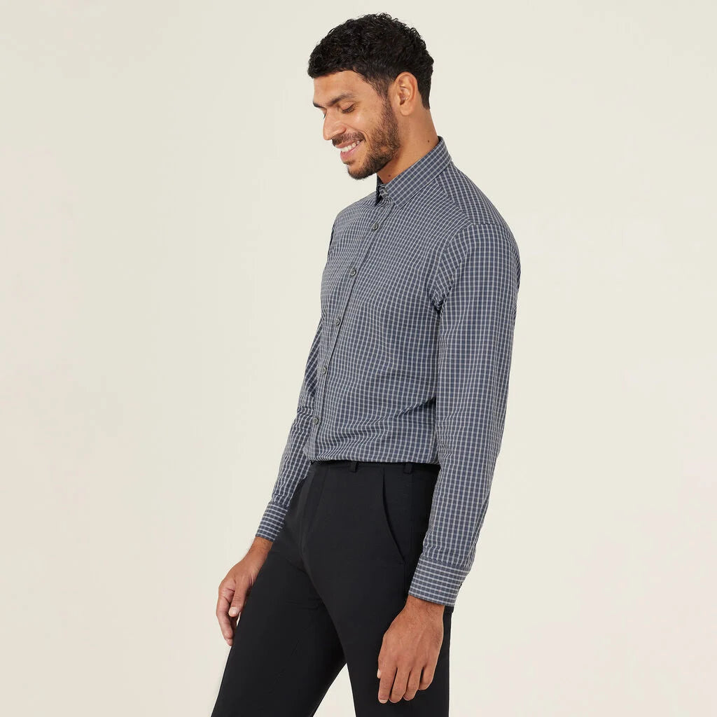 Window Check Stretch Long Sleeve Shirt - CATJDE