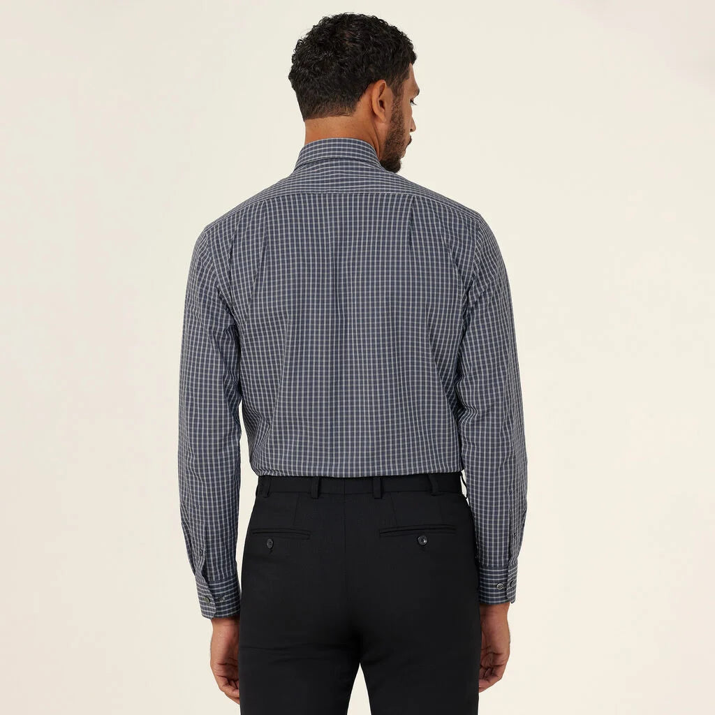 Window Check Stretch Long Sleeve Shirt - CATJDE