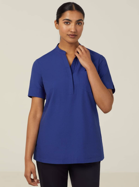 Poly Cotton End On End Short Sleeve Tunic - CATUGA