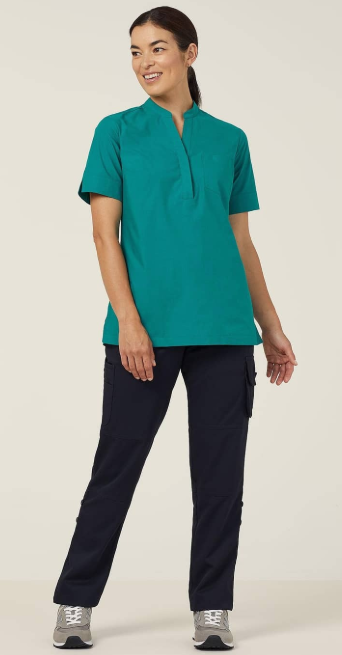Poly Cotton End On End Short Sleeve Tunic - CATUGA