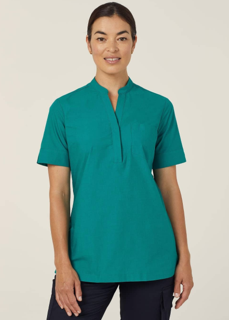 Poly Cotton End On End Short Sleeve Tunic - CATUGA