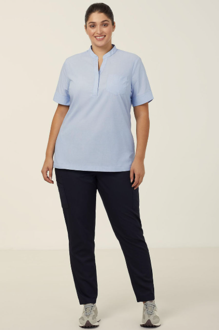 Poly Cotton End On End Short Sleeve Tunic - CATUGA