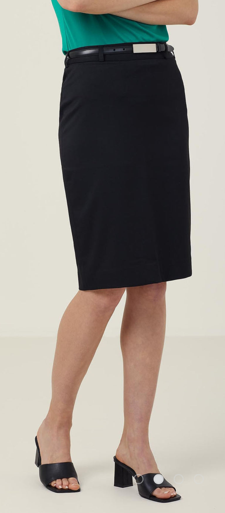 POLY VISCOSE STRETCH TWILL MID-LENGTH PENCIL SKIRT - CAT29W