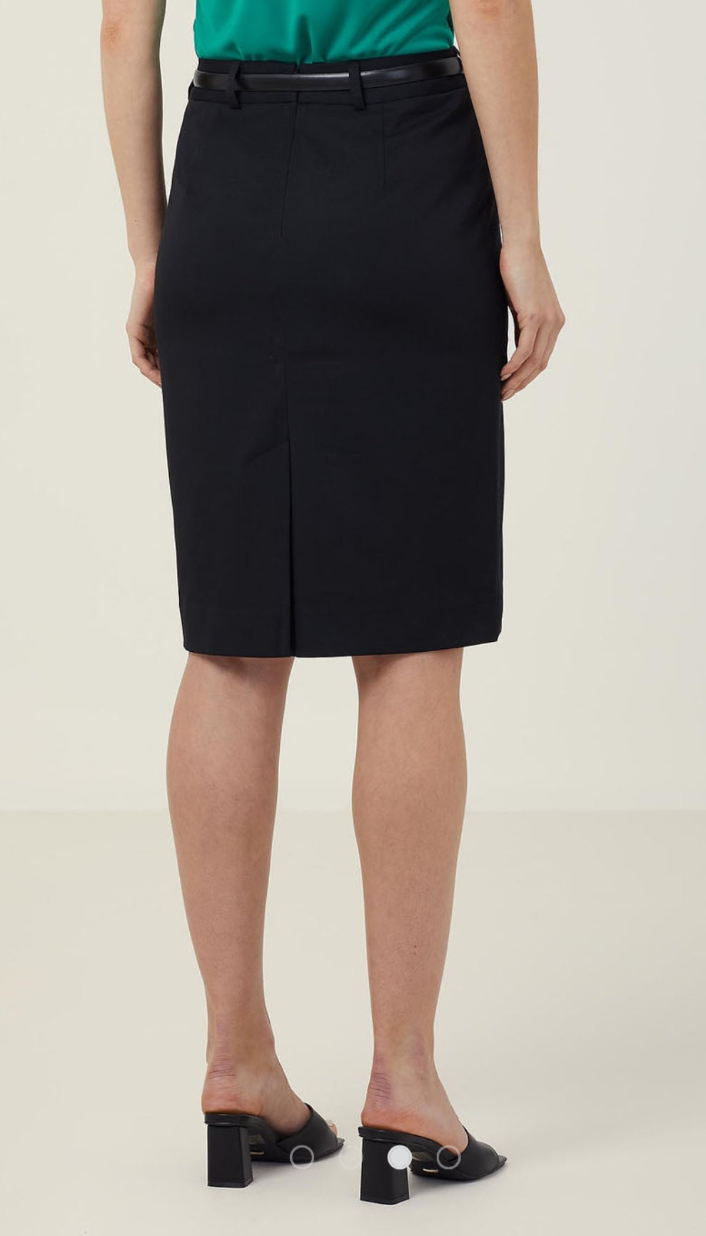 POLY VISCOSE STRETCH TWILL MID-LENGTH PENCIL SKIRT - CAT29W