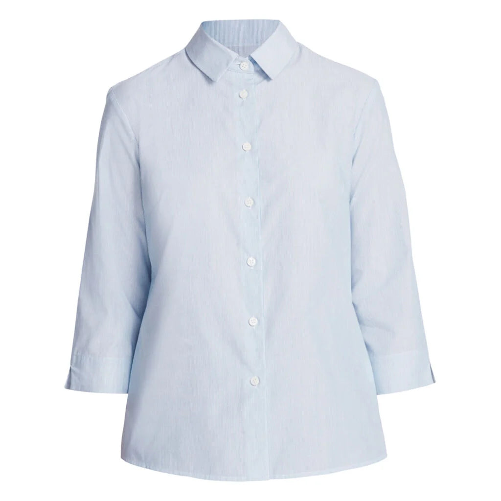 Striped Texture 3/4 Shirt - Teal