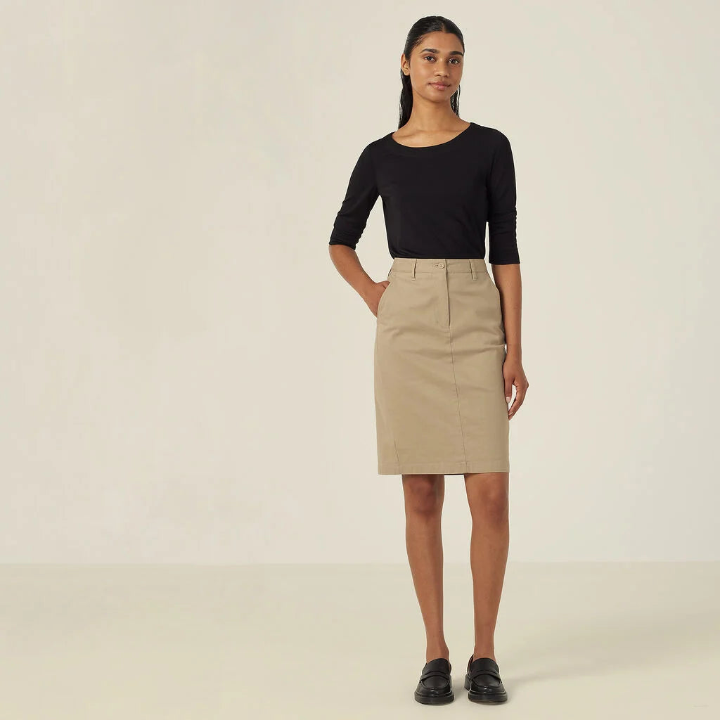 Stretch Cotton Chino Skirt - CAT2RL