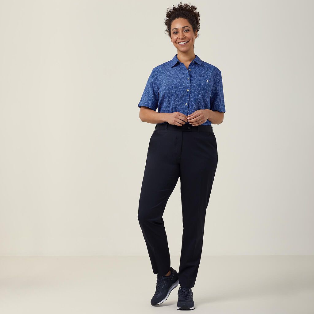 Poly Viscose Stretch Twill Slim Leg Secret Waist Pant - CAT3QC