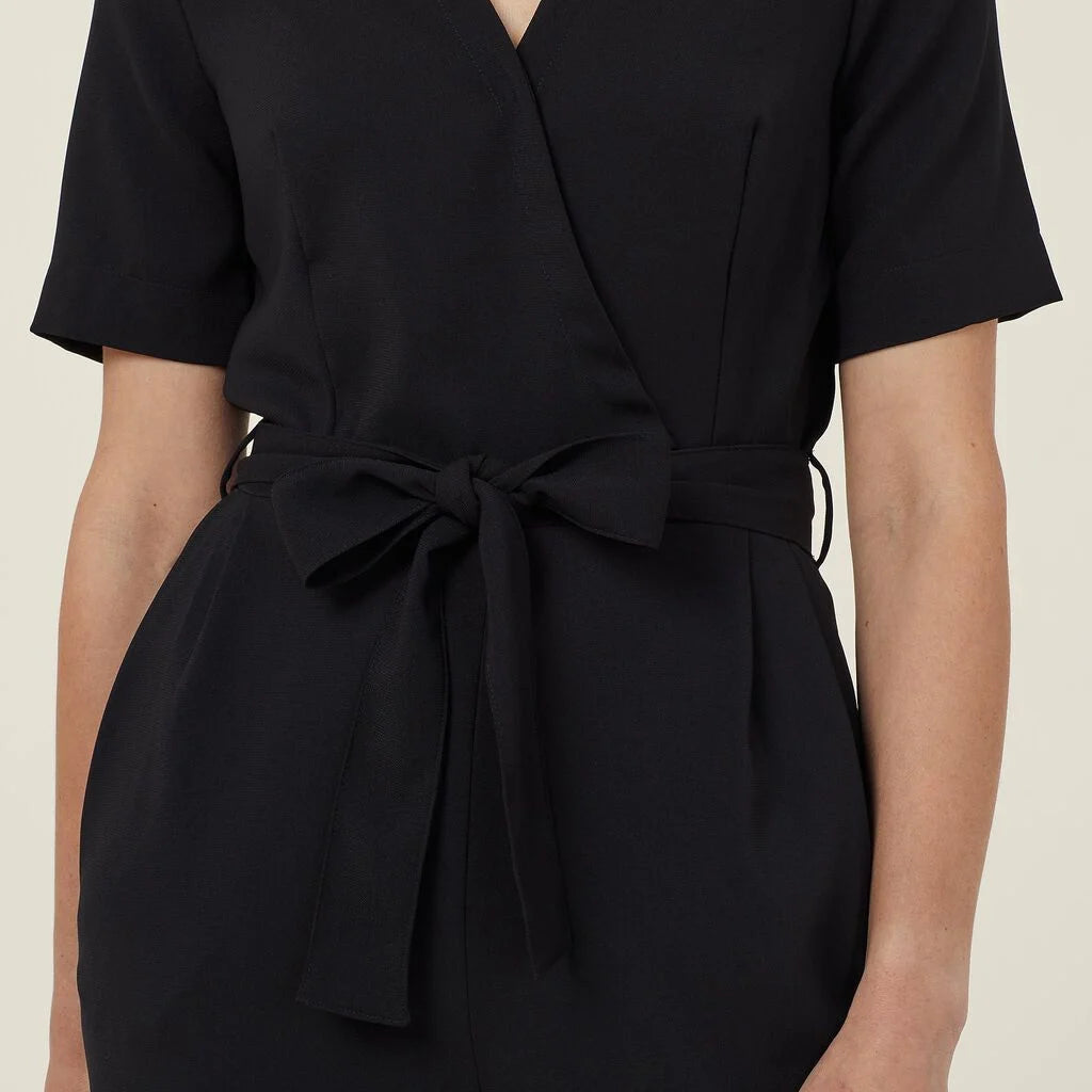 Heavy Stretch Georgette Short Sleeve Jumpsuit - CAT3RT