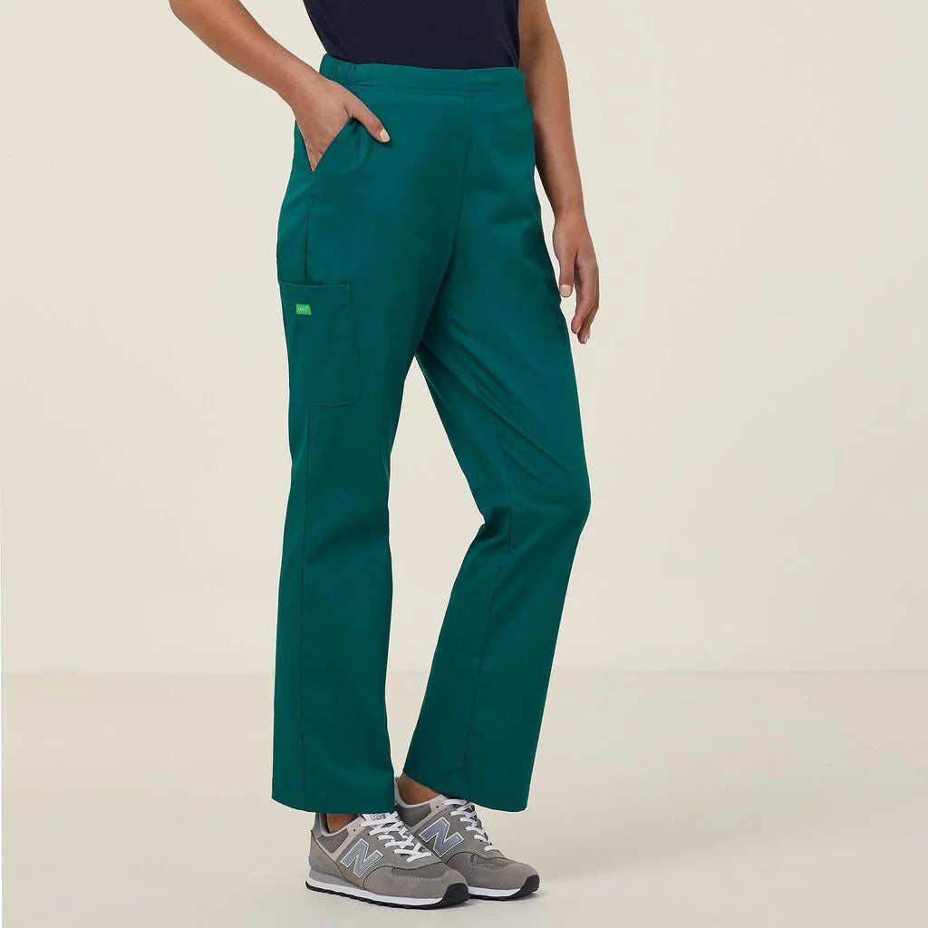 Vital Antibacterial Page Scrub Pant - CAT3W9 Hunter Green/Purple