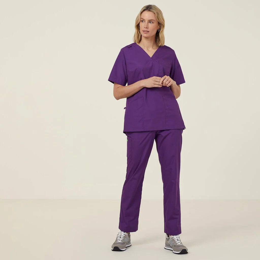 Vital Antibacterial Page Scrub Pant - CAT3W9 Hunter Green/Purple