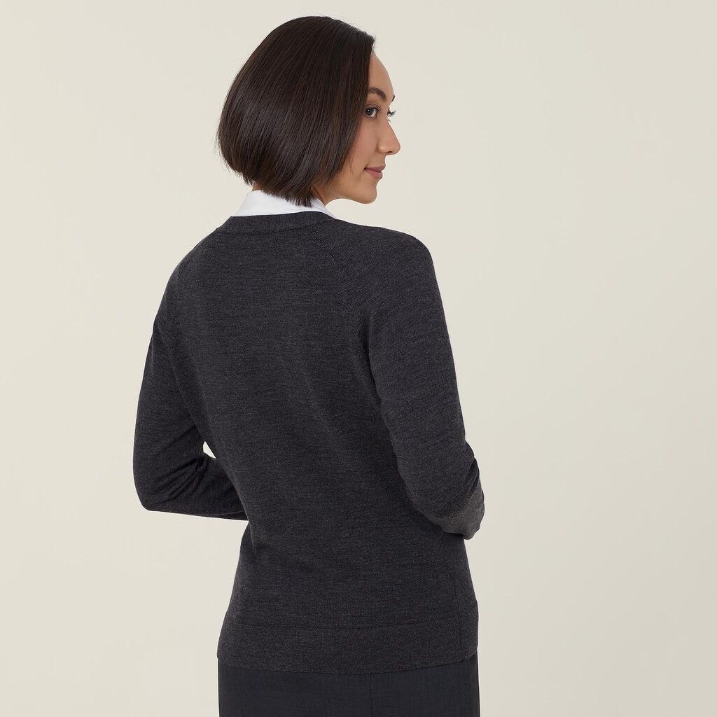 Merino Wool V-Neck Cardigan - CAT518