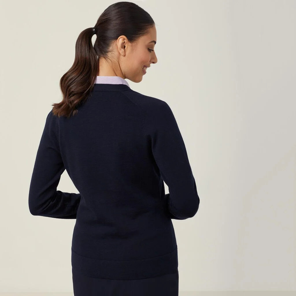 Merino Wool V-Neck Cardigan - CAT518