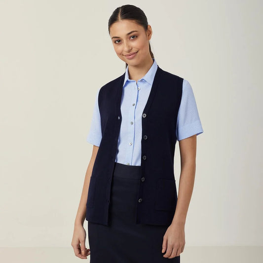 Wool Rich V-Neck Vest - CAT51D