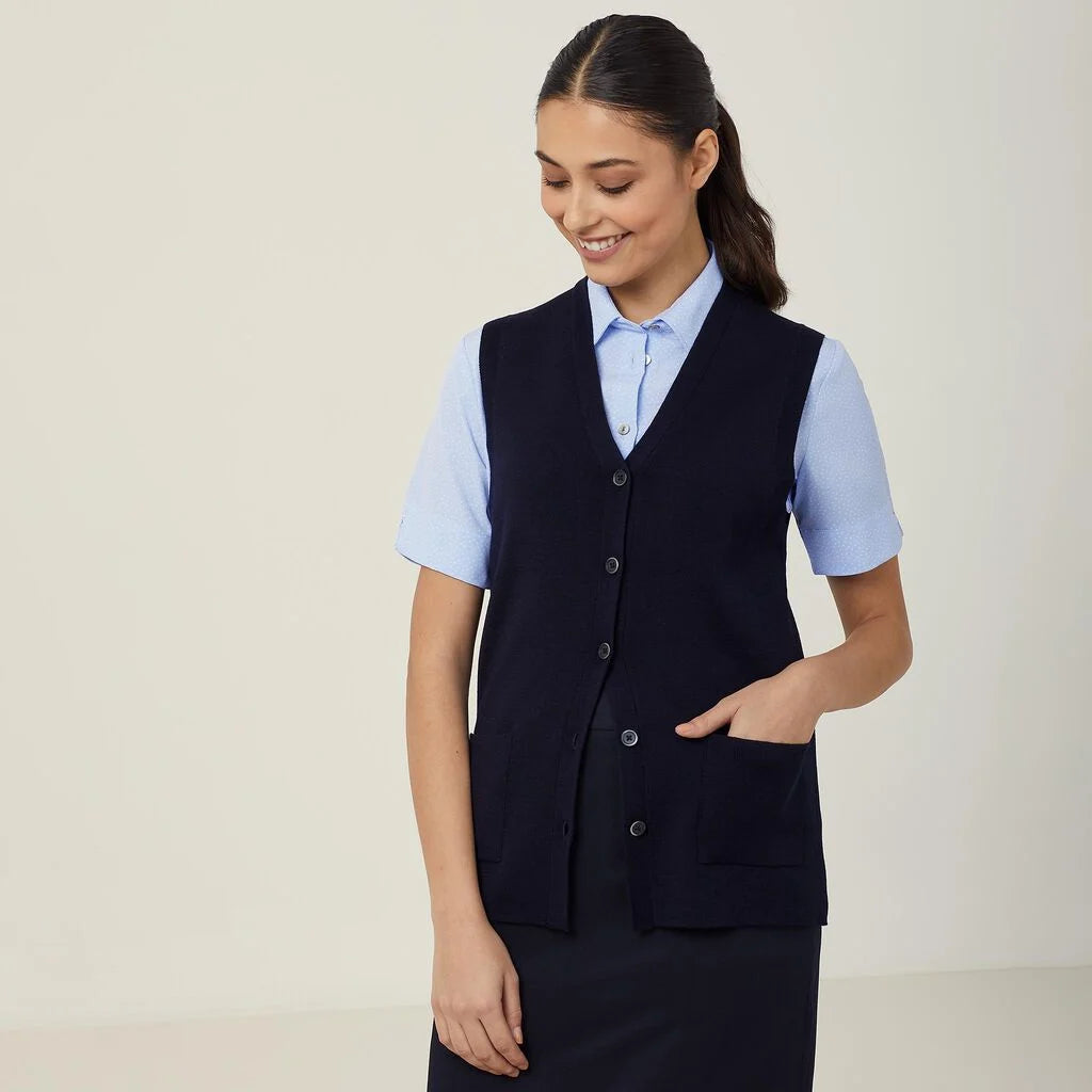 Wool Rich V-Neck Vest - CAT51D