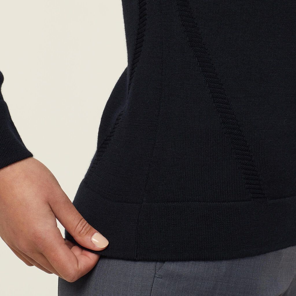 Merino Wool Detail Cardigan - CAT5AP