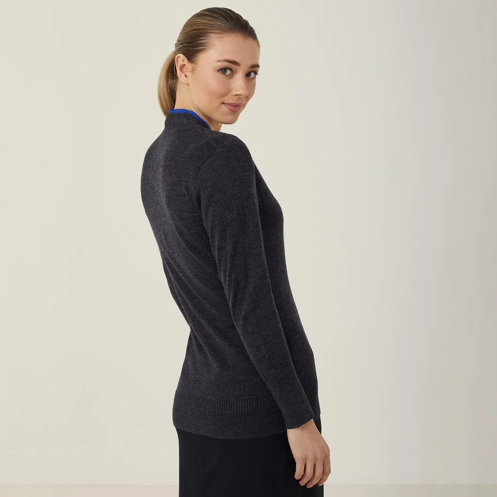 Merino Wool Long Length Cardigan - CAT5B3