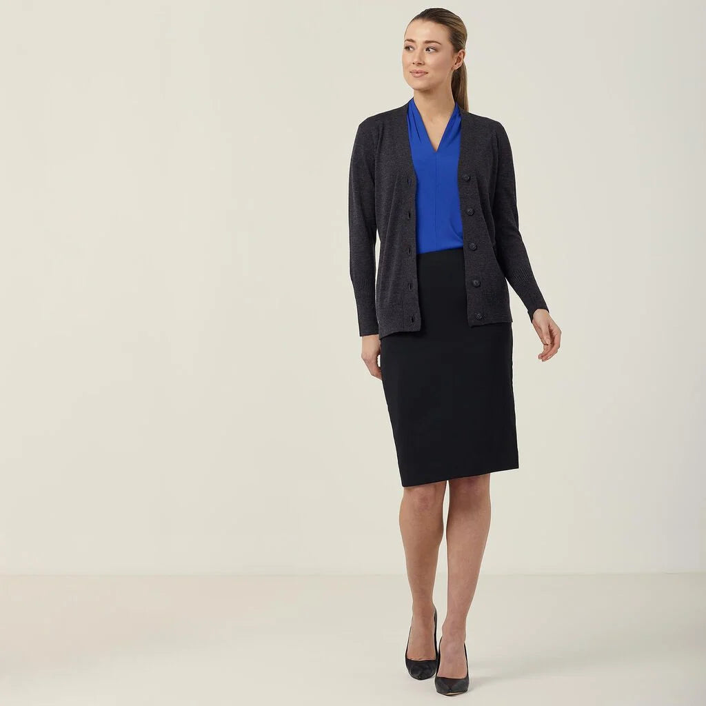 Merino Wool Long Length Cardigan - CAT5B3