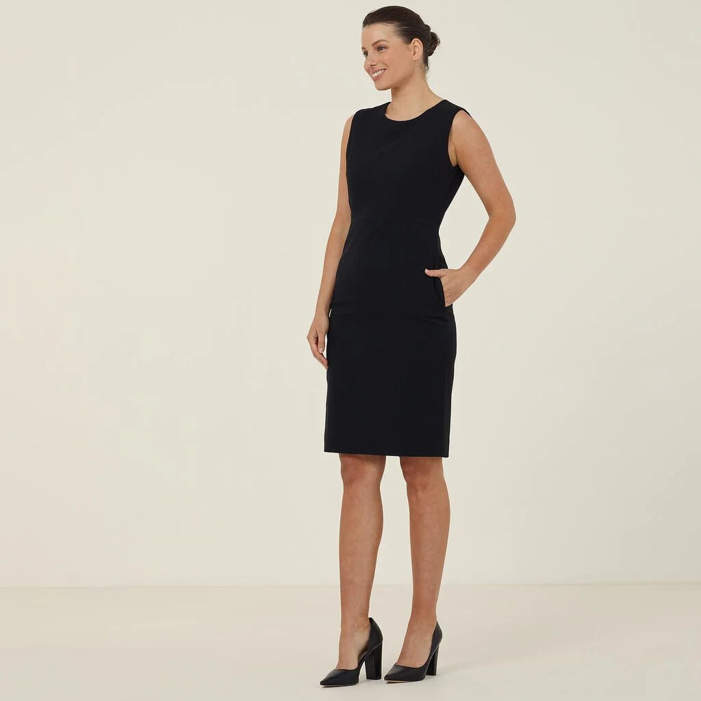 Dobby Stretch Sleeveless Dress - CAT675