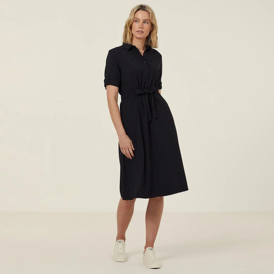 Heavy Stretch Georgette Shirt Dress - CAT67Y