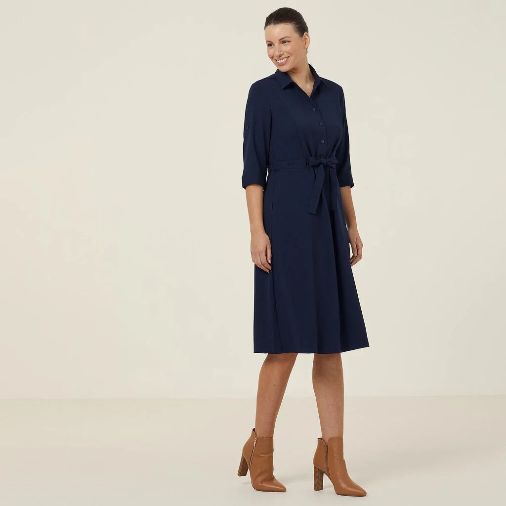 Heavy Stretch Georgette Shirt Dress - CAT67Y