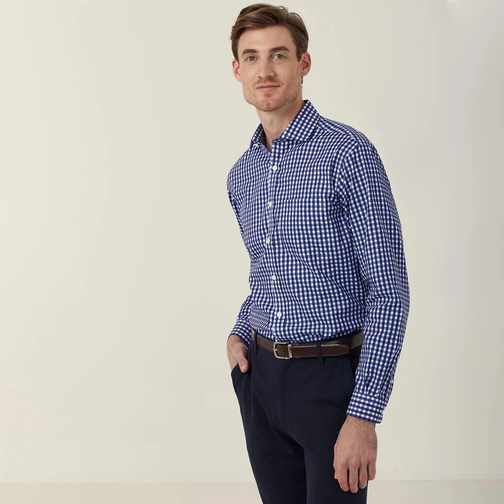 Dobby Check Long Sleeve Shirt - CATDWX