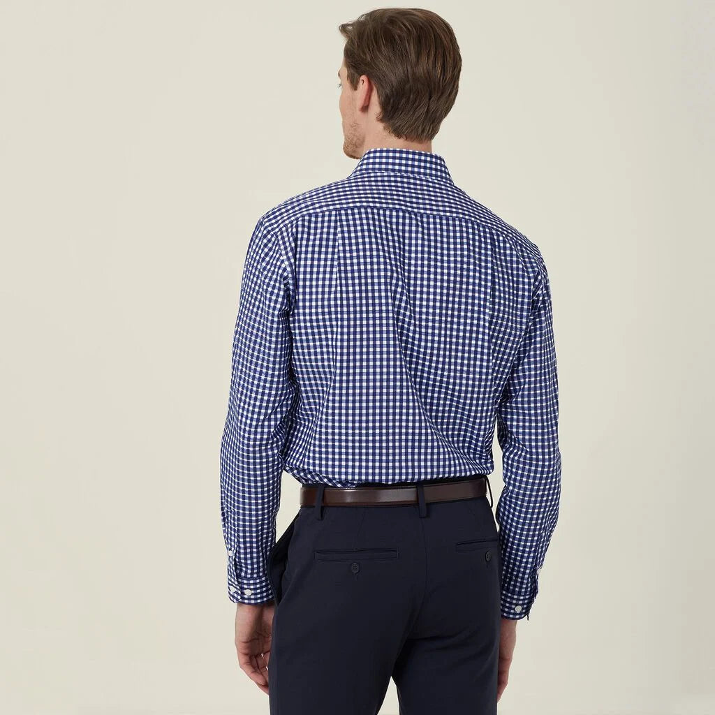Dobby Check Long Sleeve Shirt - CATDWX