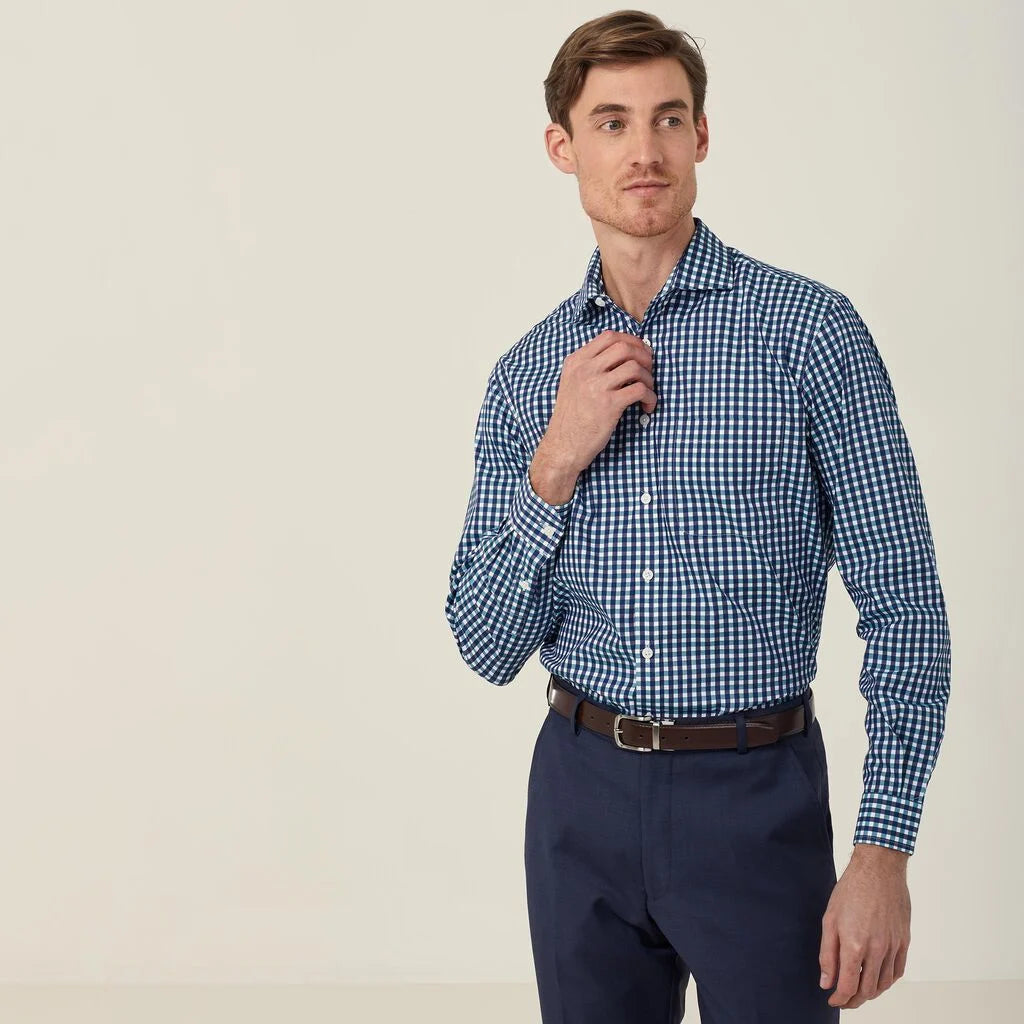 Dobby Check Long Sleeve Shirt - CATDWX