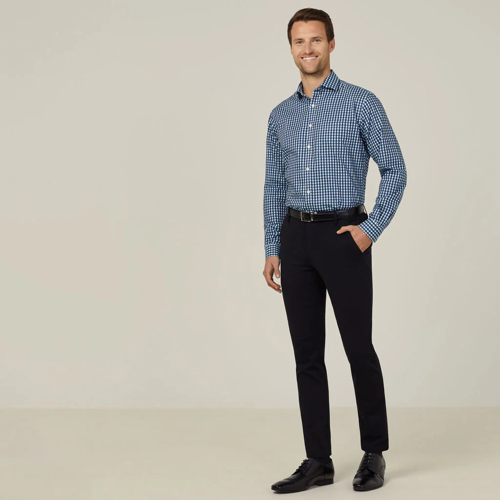 Dobby Check Long Sleeve Shirt - CATDWX