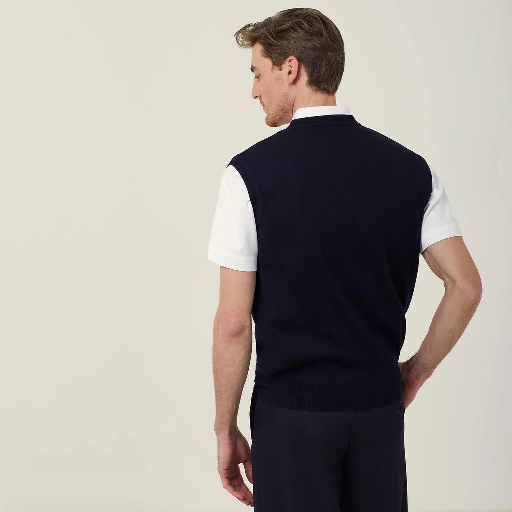 Wool Rich V-Neck Vest - CATE27