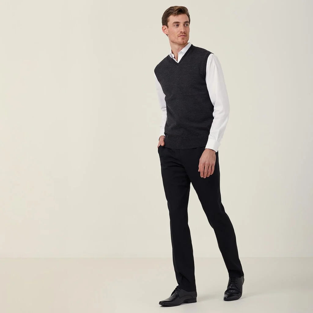 Merino Wool V-Neck Vest - CATE2A