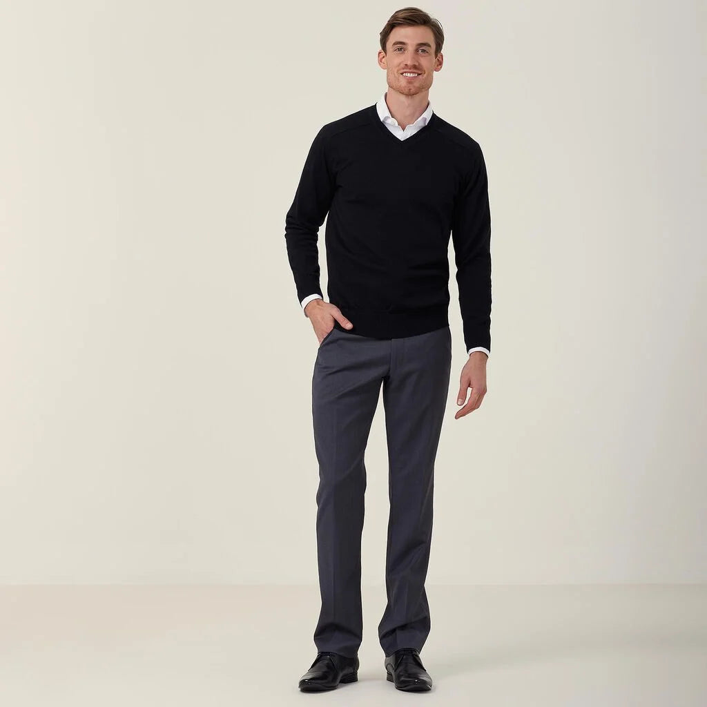 Merino Wool V-Neck Sweater - CATE2B