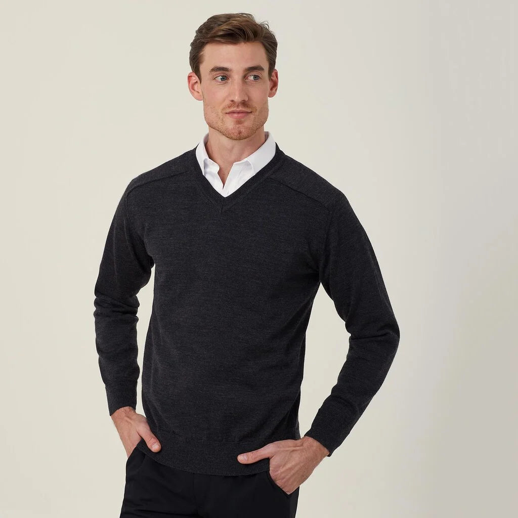 Merino Wool V-Neck Sweater - CATE2B