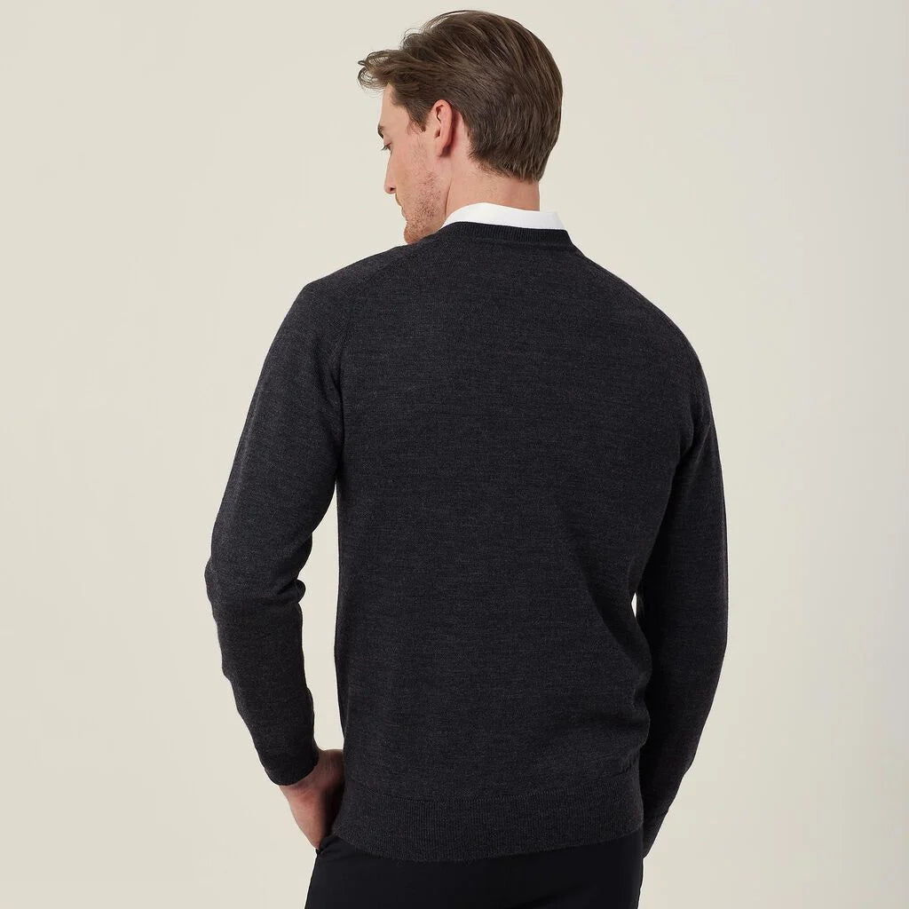 Merino Wool V-Neck Sweater - CATE2B