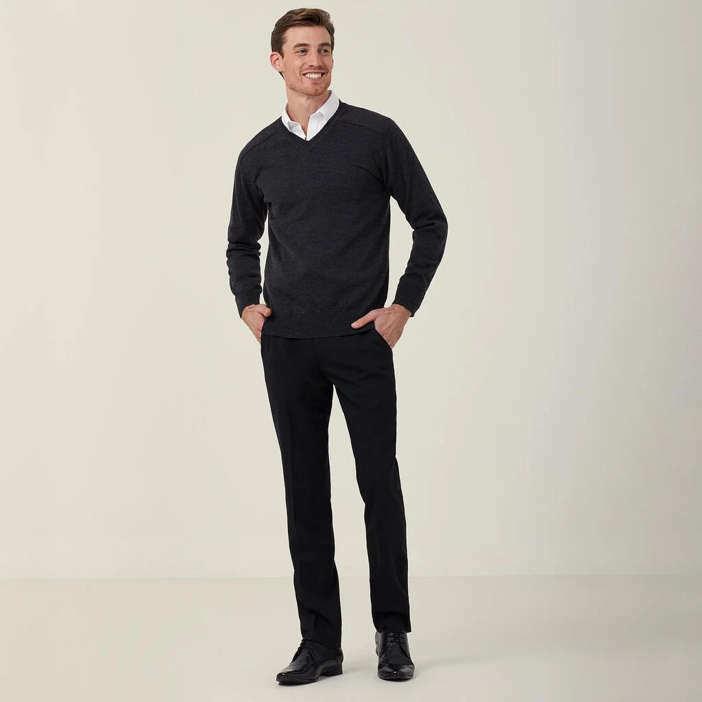 Merino Wool V-Neck Sweater - CATE2B