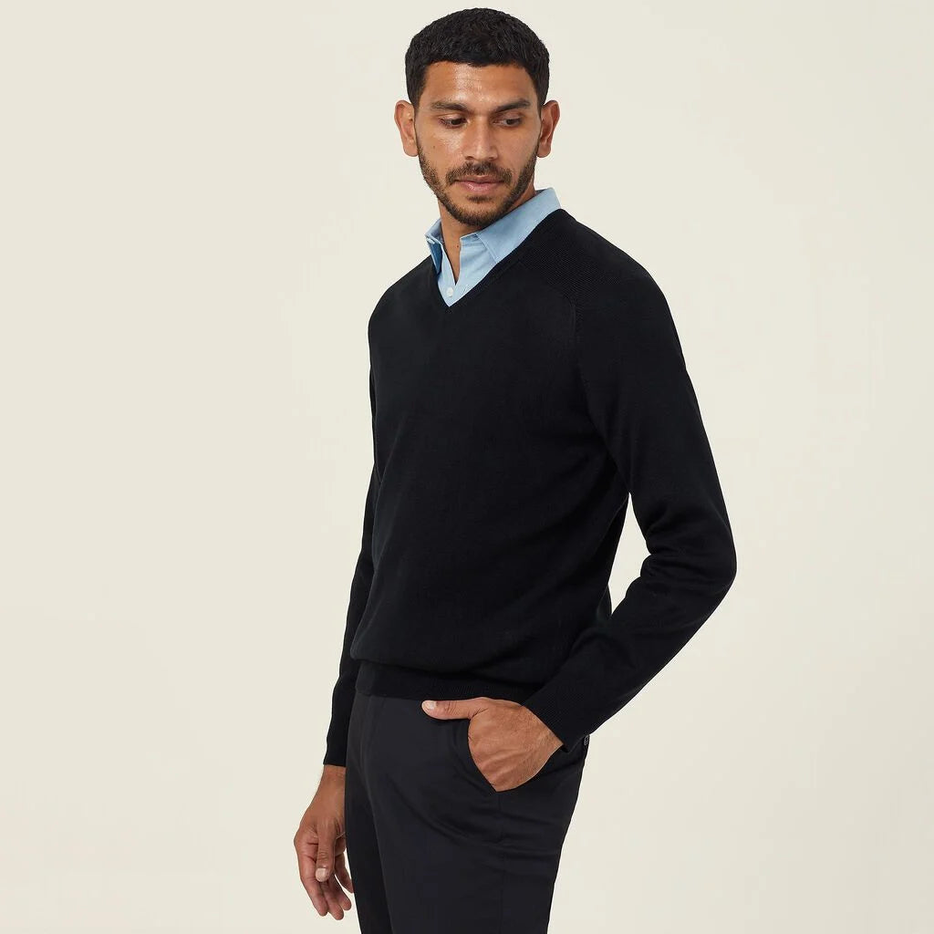 Acrylic V-Neck Sweater - CATE33
