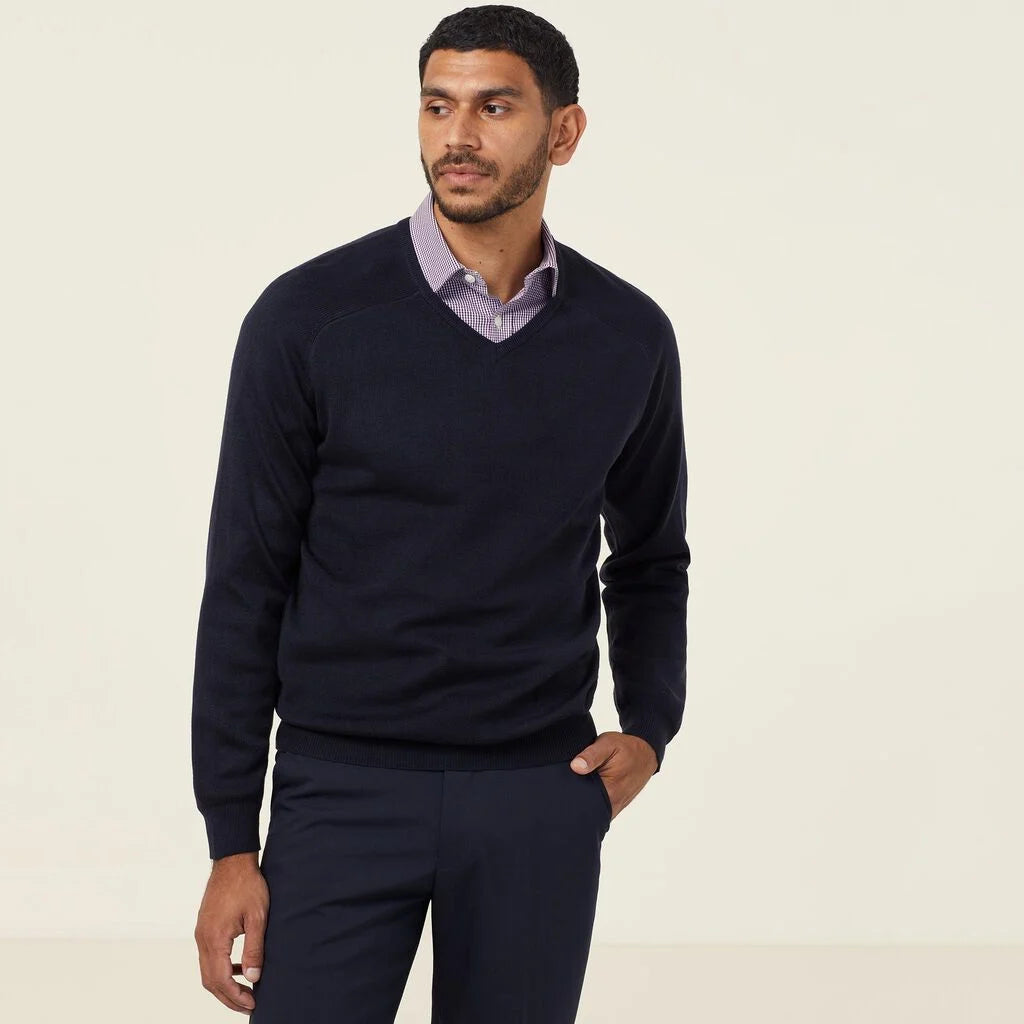 Acrylic V-Neck Sweater - CATE33