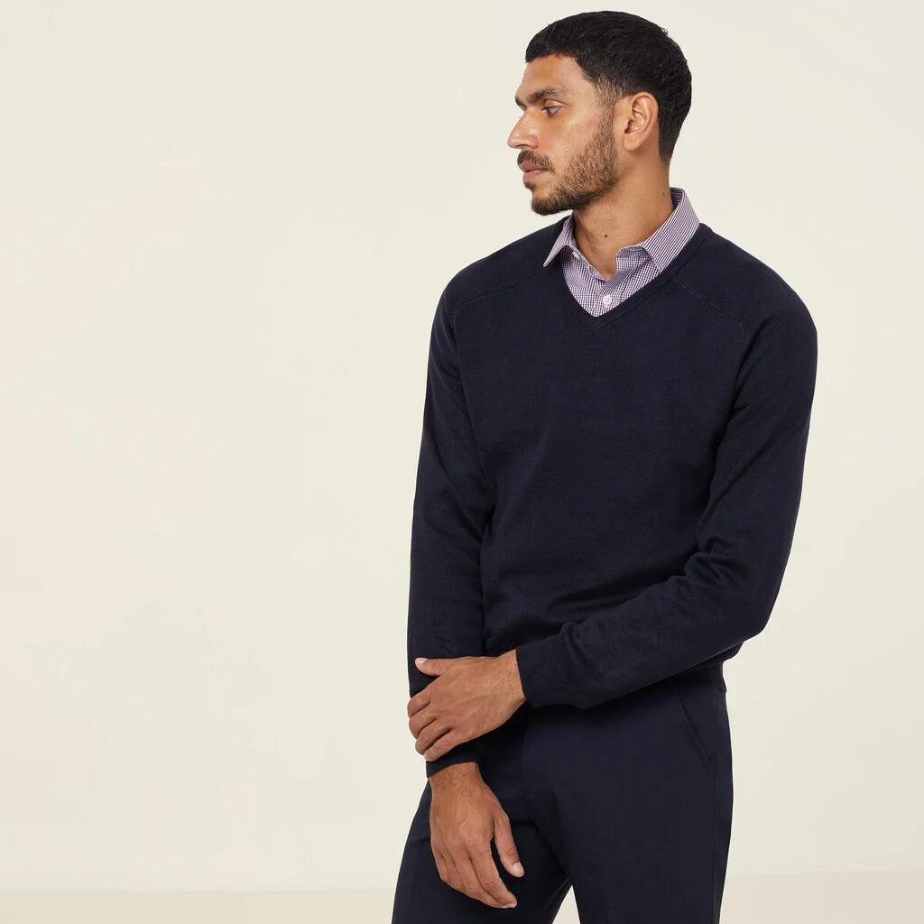 Acrylic V-Neck Sweater - CATE33