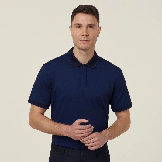 Textured Cotton Poly Short Sleeve Polo - CATJA4