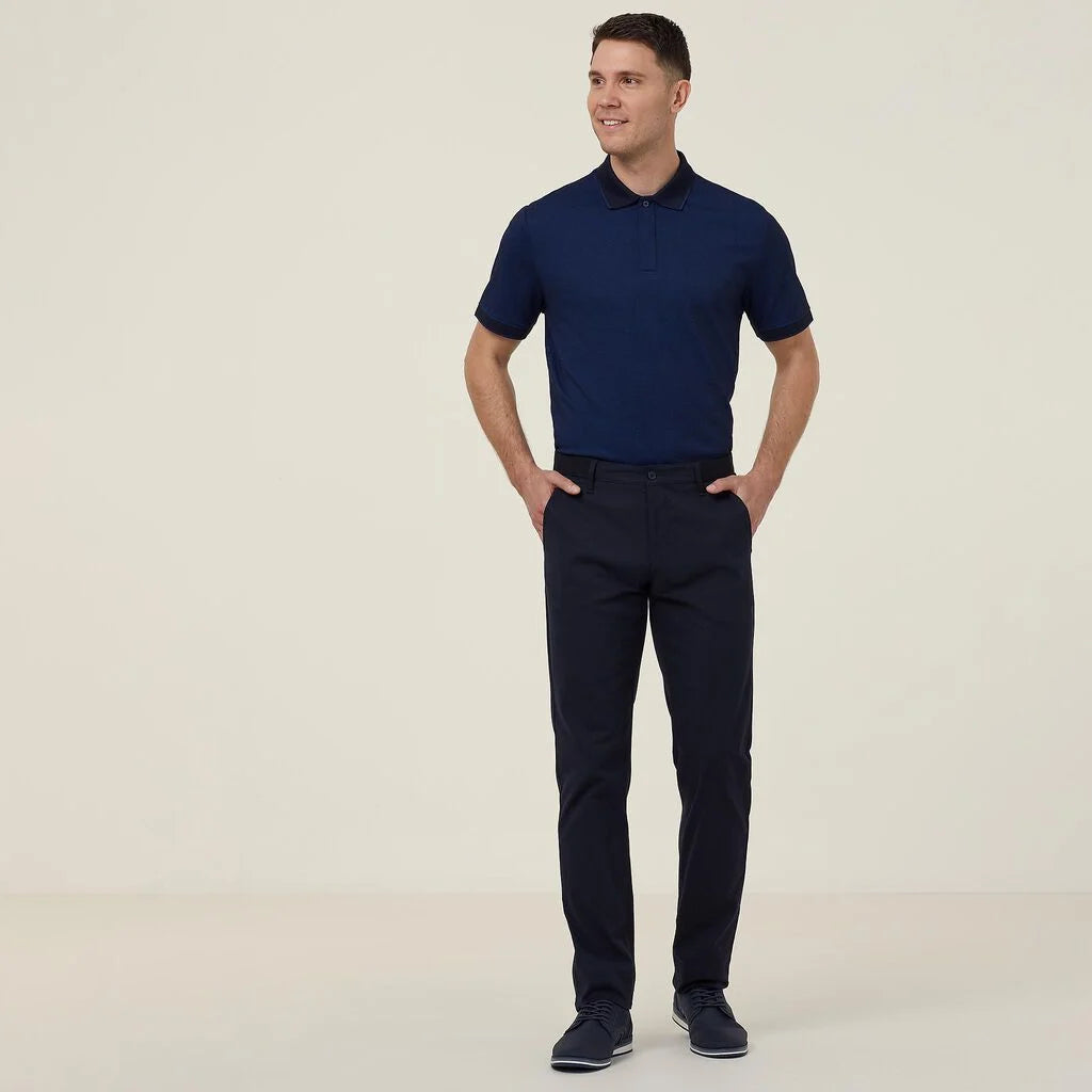 Textured Cotton Poly Short Sleeve Polo - CATJA4