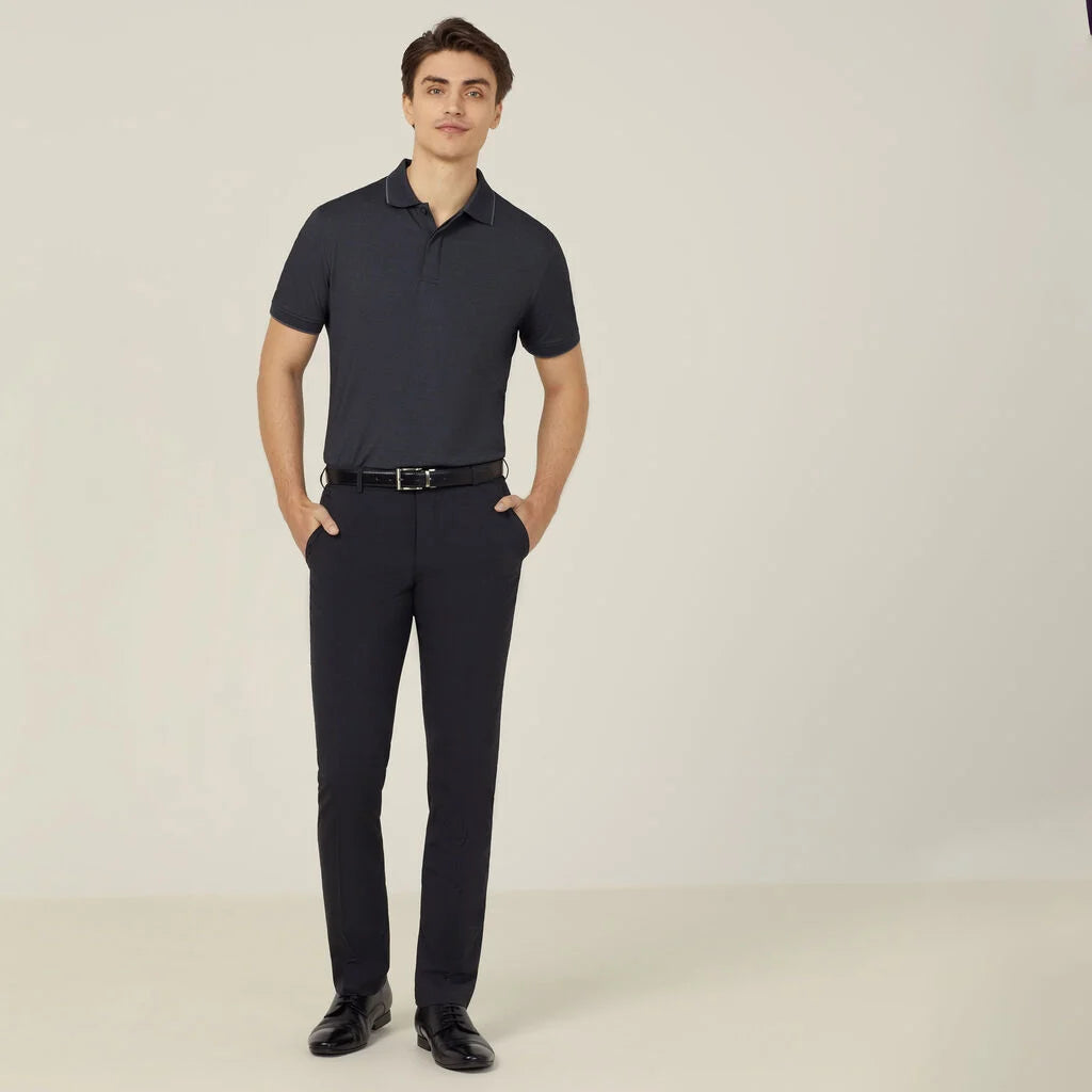 Textured Cotton Poly Short Sleeve Polo - CATJA4