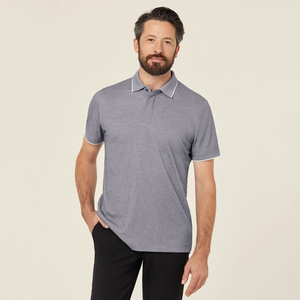 Textured Cotton Poly Short Sleeve Polo - CATJA4