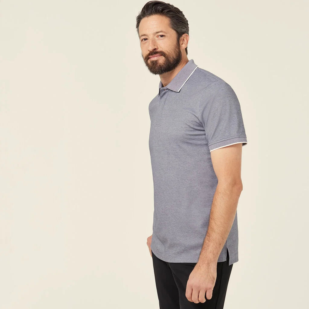 Textured Cotton Poly Short Sleeve Polo - CATJA4