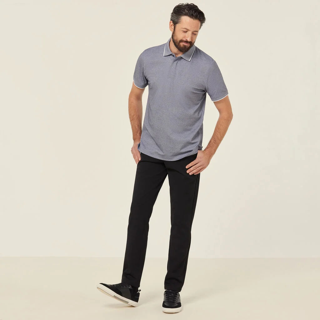 Textured Cotton Poly Short Sleeve Polo - CATJA4