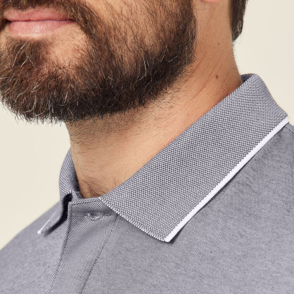 Textured Cotton Poly Short Sleeve Polo - CATJA4