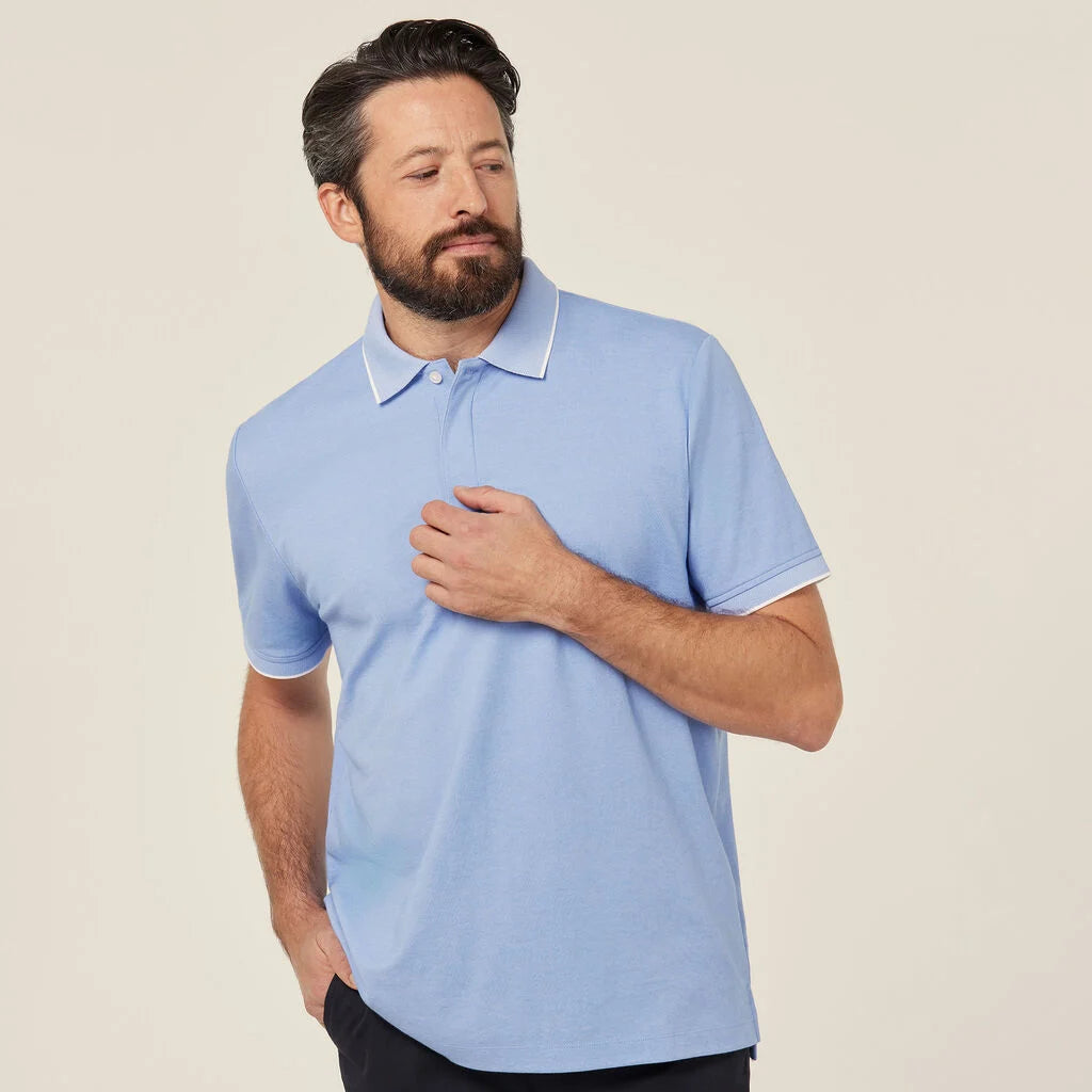 Textured Cotton Poly Short Sleeve Polo - CATJA4