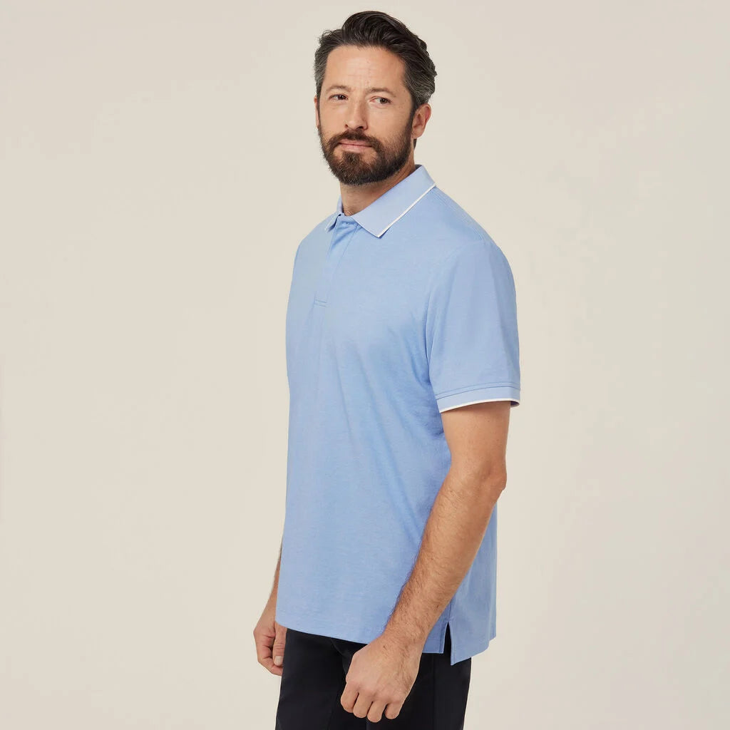 Textured Cotton Poly Short Sleeve Polo - CATJA4