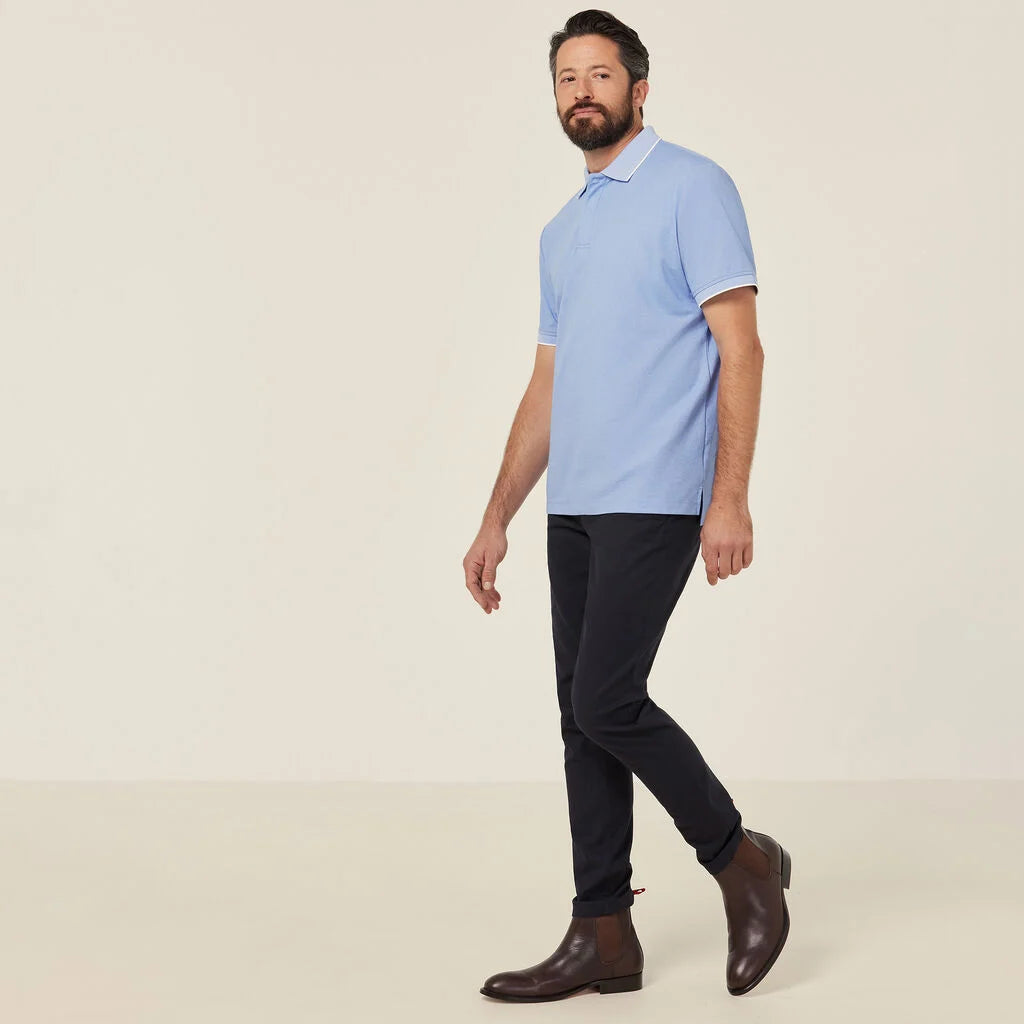 Textured Cotton Poly Short Sleeve Polo - CATJA4