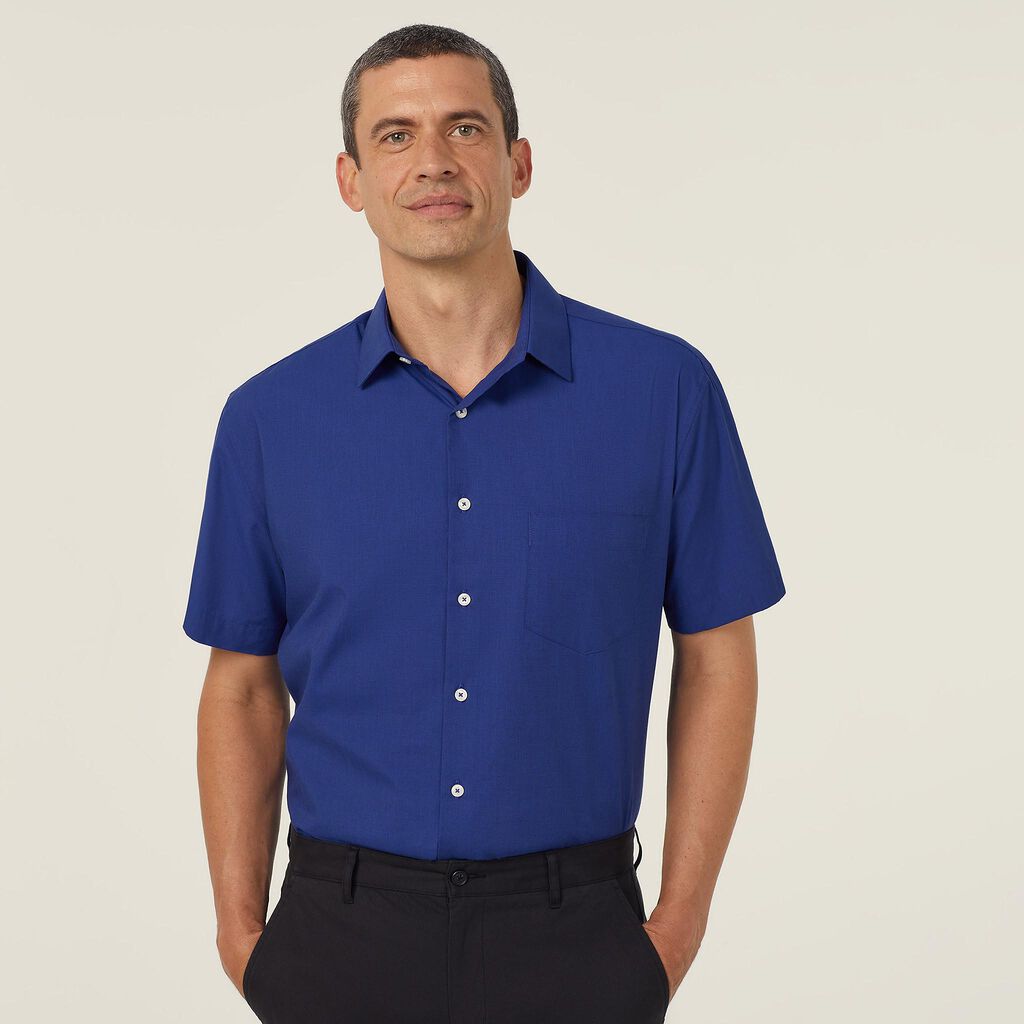 Poly Cotton End On End Short Sleeve Shirt - CATJB7